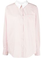 Acne Studios chemise en coton à logo brodé - Rose - thumbnail