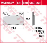 TRW Remblokken, en remschoenen voor de moto, MCB755SRT Sinter road track