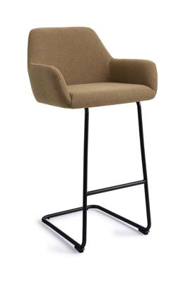 Jesper Home Barkruk 'Hiroo' Arch Black, kleur Willow (zithoogte 76cm)