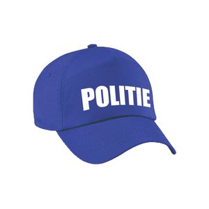 Blauwe politie agent verkleed pet / cap voor kinderen   -