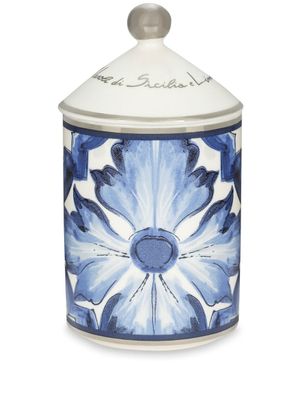 Dolce & Gabbana bougie parfumée à imprimé abstrait (340g) - Bleu