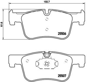 Remmenset, remschijf BREMBO, Remschijftype: Binnen geventileerd, Inbouwplaats: Achteras: , u.a. für BMW