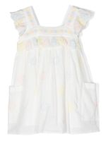 Stella McCartney Kids robe sans manches à fleurs brodées - Blanc - thumbnail