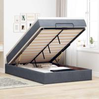 Ottoman bed met matras 120x200cm fluweel donkergrijs
