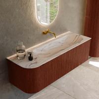 Badmeubel Mondiaz Kurve-Dlux | 135 cm | Meubelkleur Ruby | Wastafelkleur Nata | Solid surface | Wasbak rechter zijde spoelbak | Zonder kraangat(en) Badmeubel Mondiaz Kurve-Dlux | 135 cm | Meubelkleur Ruby | Wastafelkleur Nata | Solid surface | Wasbak rechter zijde spoelbak | Zonder kraangat(en)