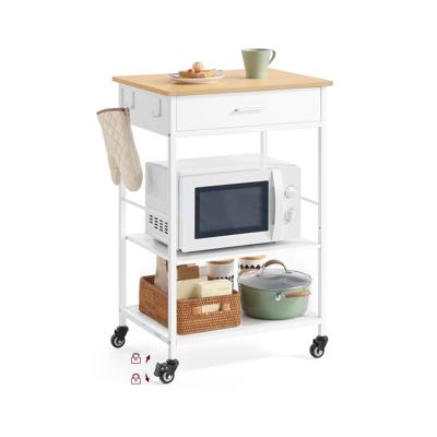 Keukenwagen op wielen met lade en handige opbergruimte, 47 x 60 x 90 cm