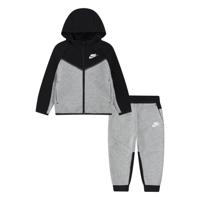Nike Tech Fleece Trainingspak Full-Zip Peuters Lichtgrijs Zwart Wit