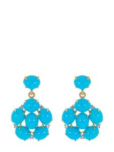 Irene Neuwirth boucles d'oreilles en or 18ct serties de turquoise