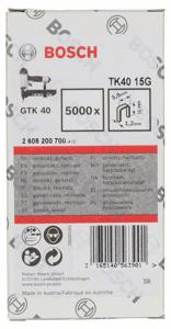 Bosch Accessoires Niet TK40 15G 1,2 mm, 15 mm, verzinkt 5000st - 2608200700