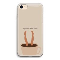 Aggressively drinks coffee: iPhone 7 Transparant Hoesje