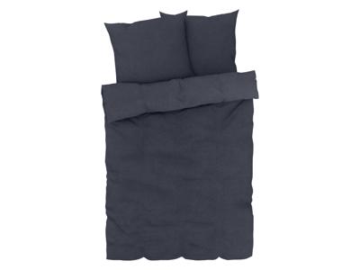 LIVARNO home Linnen dekbedovertrek 240 x 220 cm (Zwart/blauw)