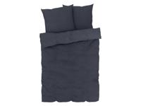 LIVARNO home Linnen dekbedovertrek 240 x 220 cm (Zwart/blauw)
