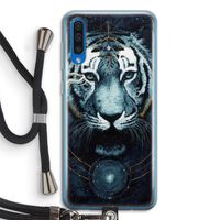 Darkness Tiger: Samsung Galaxy A50 Transparant Hoesje met koord