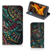 Samsung Galaxy Xcover 4s | Hoesje met Magneet | Aztec
