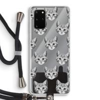 Kitten: Samsung Galaxy S20 Plus Transparant Hoesje met koord