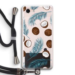 Kokosnoot roze: Pixel 3 Transparant Hoesje met koord