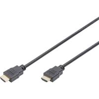 Digitus AK-330114-050-S HDMI-kabel HDMI Aansluitkabel HDMI-A-stekker, HDMI-A-stekker 5.00 m Zwart Vergulde steekcontacten