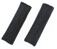 Race Sport gordelhoezen 24 x 6,5 cm vilt zwart 2 stuks - thumbnail