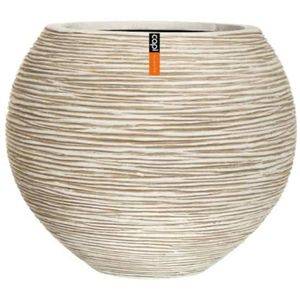 Capi bloempot nature rib bolvormig 40x32 cm ivoorkleurig kofi270