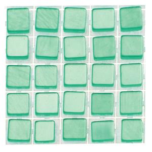 Glorex hobby mozaieken maken steentjes/tegels - 476x - turquoise - 0.5 x 0.5 x 0.2 cm - zelfklevend