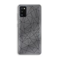 Geometrische lijnen zwart: Samsung Galaxy A41 Transparant Hoesje Geometrische lijnen zwart: Samsung Galaxy A41 Transparant Hoesje