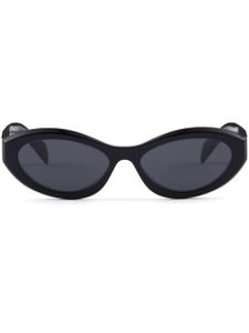 Prada Eyewear lunettes de soleil Symbole à monture ovale - Noir