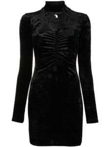 Patrizia Pepe Essential cut-out velvet minidress - Noir