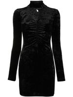 Patrizia Pepe Essential cut-out velvet minidress - Noir - thumbnail