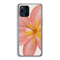Pink Ellila Flower: Oppo Find X3 Pro Transparant Hoesje