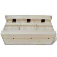 The Living Store Mussenhuisjes - Hout - 44x15.5x21.5 cm - Geschikt voor mussen