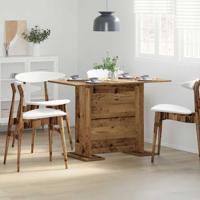 Eettafel 110x60x75 cm bewerkt hout oud houtkleurig