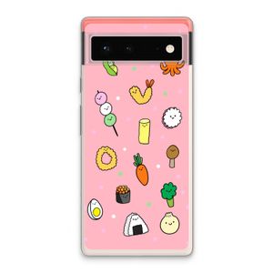 Happy bento friends: Google Pixel 6 Transparant Hoesje