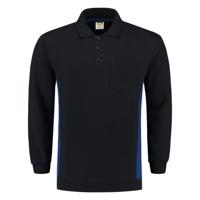 Tricorp polosweater Bi-Color - Workwear - 302001 - marine blauw/koningsblauw - maat XL