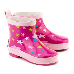 Playshoes halfhoge regenlaarzen sterren fuchsia Maat