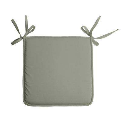 Stof Textile Home stoelkussens - groen - 38 x 38 x 3 cm - voor binnen - vierkant