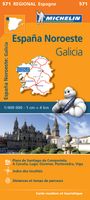 Wegenkaart - landkaart 571 Galicia - Santiago de Compostela - Vigo - La Curuna (Galicië) noordwest Spanje | Michelin