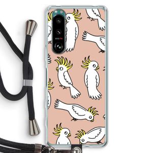 Papegaai: Sony Xperia 5 III Transparant Hoesje met koord