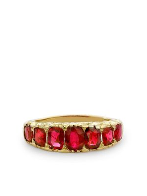 Pragnell Vintage bague en or 18ct sertie de rubis (1837-1890)