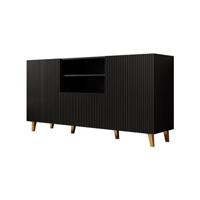 Meubella Dressoir Prime - Zwart - 150 cm - thumbnail