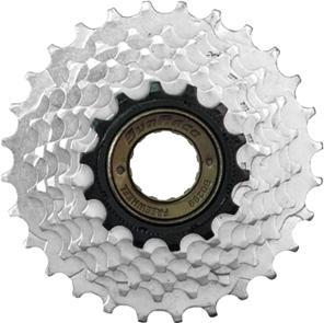 SunRace freewheel 6 speed 14-28t zink in doosje