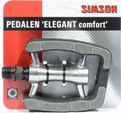 Simson Pedalen set elegant comfort 9/16 inch grijs/zwart