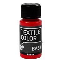 Creativ Company Textile Color Semi-dekkende Textielverf Primair Rood, 50ml - thumbnail