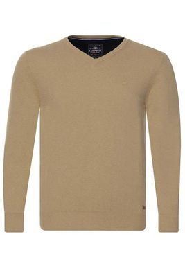 Campbell Classic Trui V-hals Camel