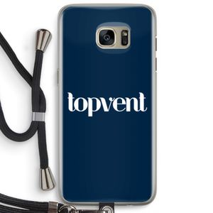 Topvent Navy: Samsung Galaxy S7 Edge Transparant Hoesje met koord