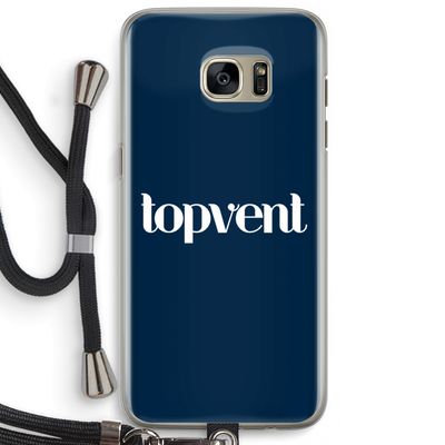 Topvent Navy: Samsung Galaxy S7 Edge Transparant Hoesje met koord