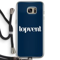 Topvent Navy: Samsung Galaxy S7 Edge Transparant Hoesje met koord
