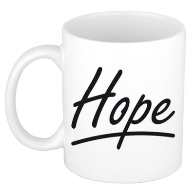 Naam cadeau mok / beker Hope met sierlijke letters 300 ml Naam cadeau mok / beker Hope met sierlijke letters 300 ml