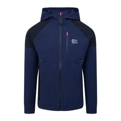 Cruyff Elite Jack Hooded Donkerblauw Zwart Zilver Roze