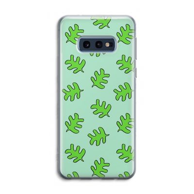 Groene blaadjes: Samsung Galaxy S10e Transparant Hoesje