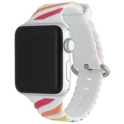 Apple Watch Swirl Sport Band - Kleurrijk Wit - 44, 45, 46 & 49mm